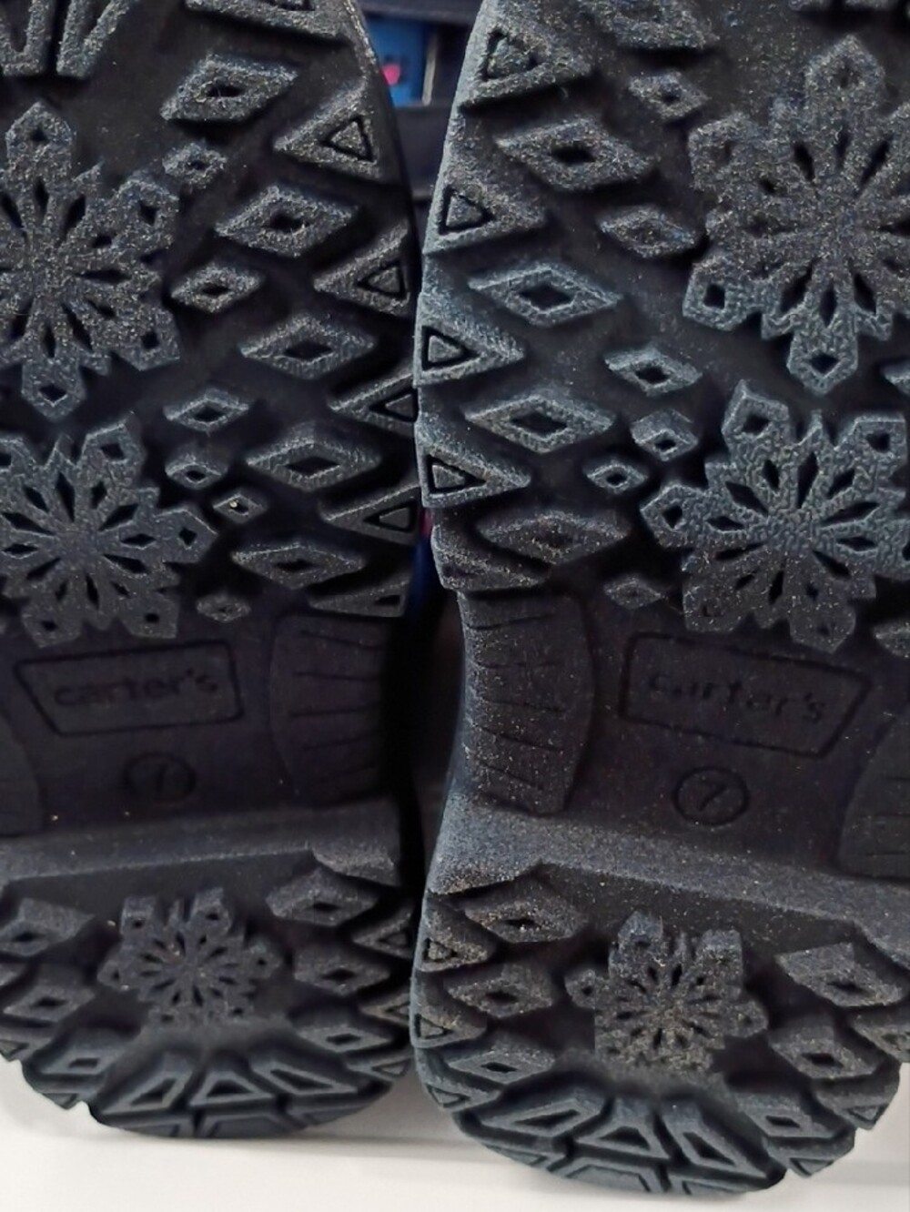 Carter's Navy Blue Floral Snow Boots with Pink Lining - Picture 8 of 8